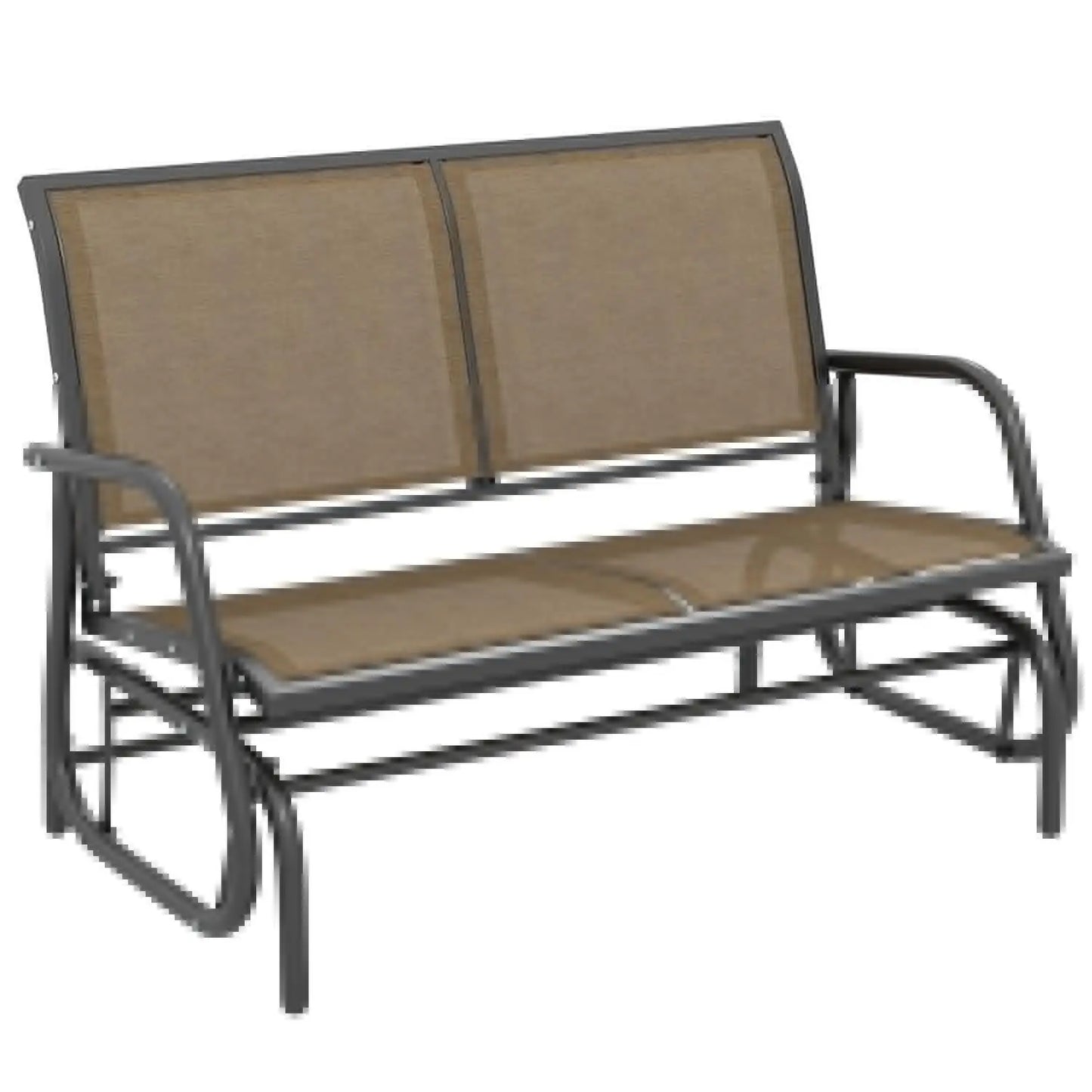 Outdoor Glider Bench Patio Swing Rocking Chair Loveseat Coated Steel