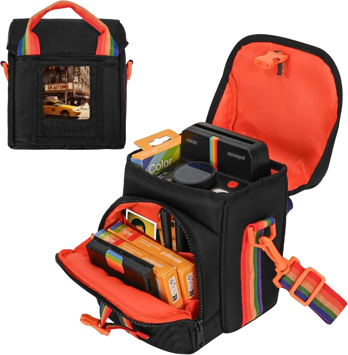 Sling Camera Bag With Photo Window For Polaroid Instant Cameras