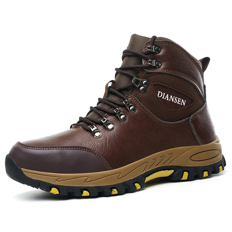 VEIGAR Waterproof Leather Work Safety Boots For Men Antipuncture Indestructible