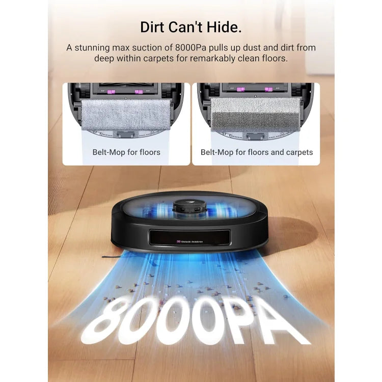 J20 Robot Vacuum Self Emptying With 8000Pa Suction And Mop