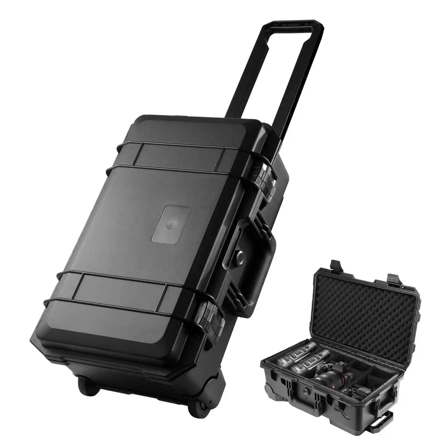 Rolling Camera Case Portable Trolley Hard Shell For Drone Lenses