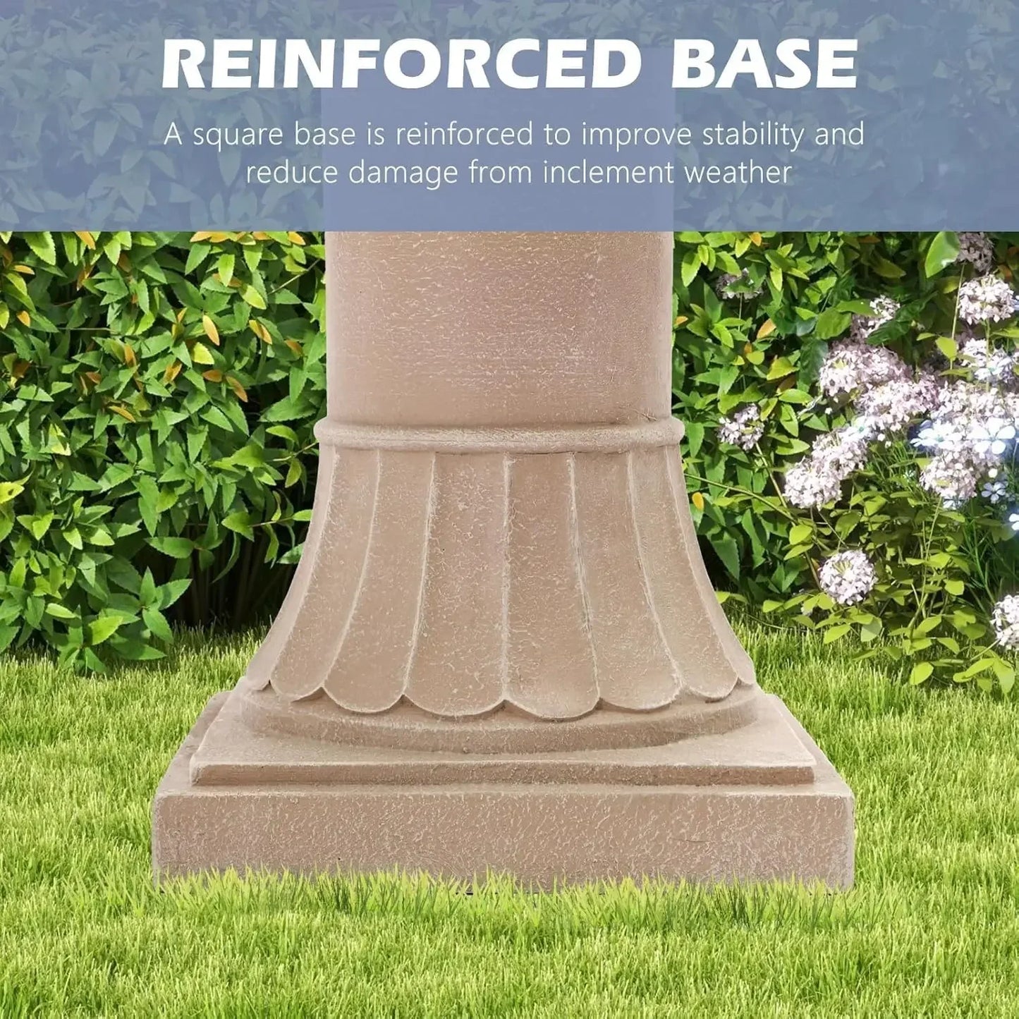 Outdoor Fountain Waterfall Bubbler Floor Pineapple Top Three Tier Pump