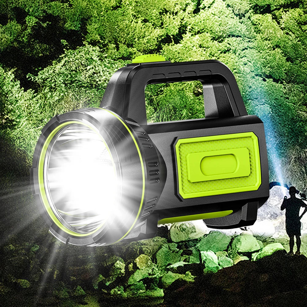 Rechargeable LED Flashlight 600LM Handheld Searchlight For Outdoor Camping