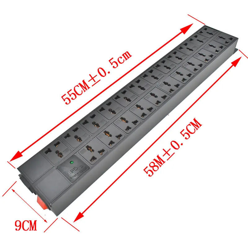 Strider Rui C14 Port PDU Power Strip Surge Protection