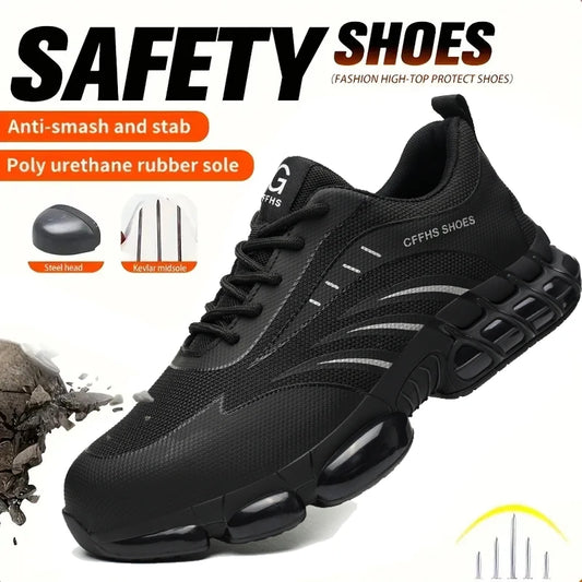 Breathable Lightweight Anti Smash Safety Shoes For Men Anti Puncture