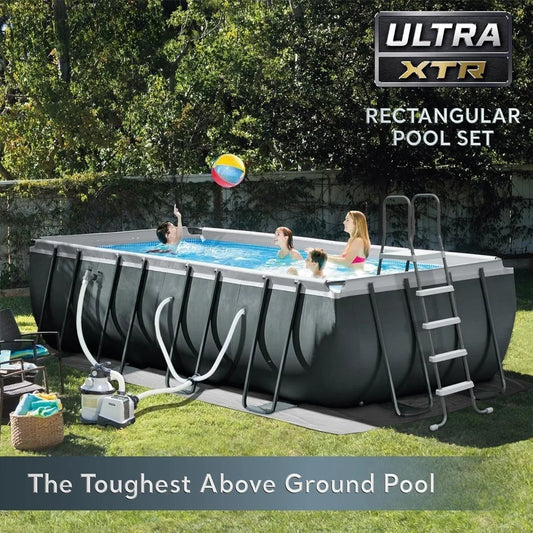Garden Pool Set Ultra XTR Rectangular Frame With Pump