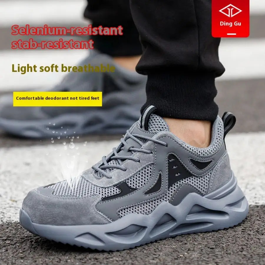 Men's Smash And Puncture-Resistant Soft-Soled Work Shoes