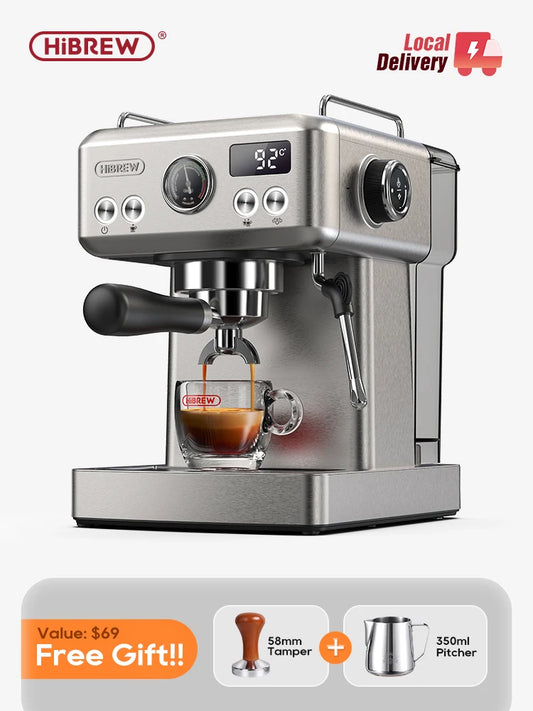 HiBREW 20Bar Semi Automatic Espresso Machine H10A Temperature Adjustable