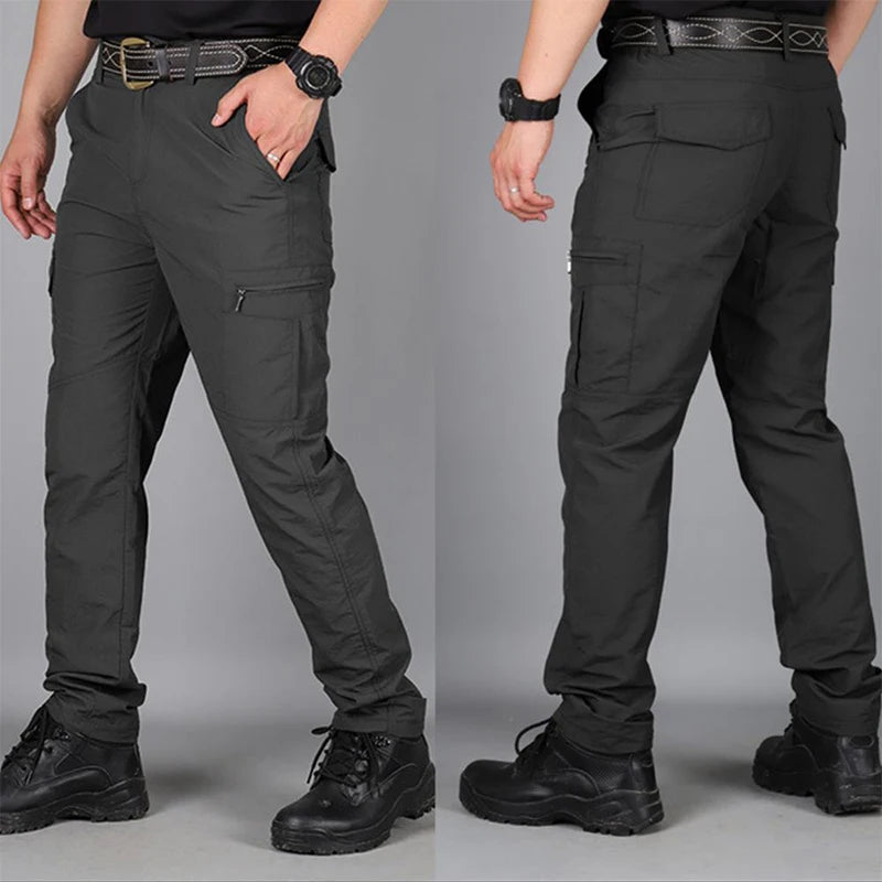 Men's Summer Tactical Cargo Pants Lightweight Waterproof Outdoor Hiking