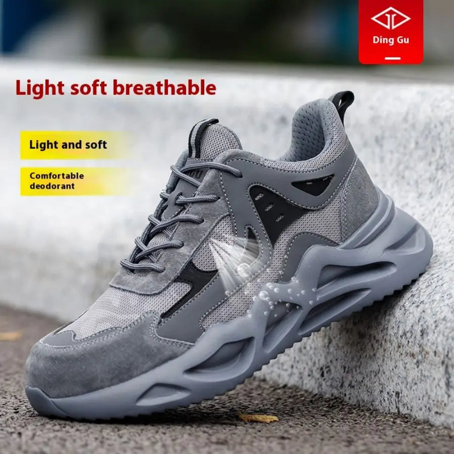Men's Smash And Puncture-Resistant Soft-Soled Work Shoes